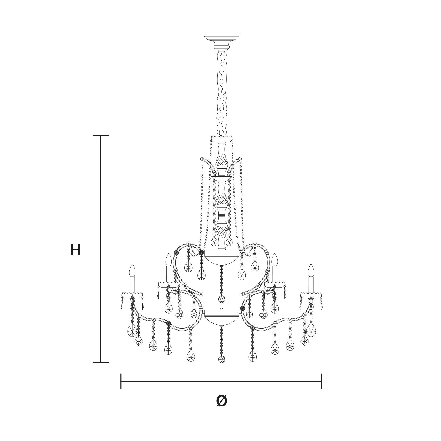 Подвесной светильник с кристаллами Masiero Aqaba ARCH-00087893 - Вид №2