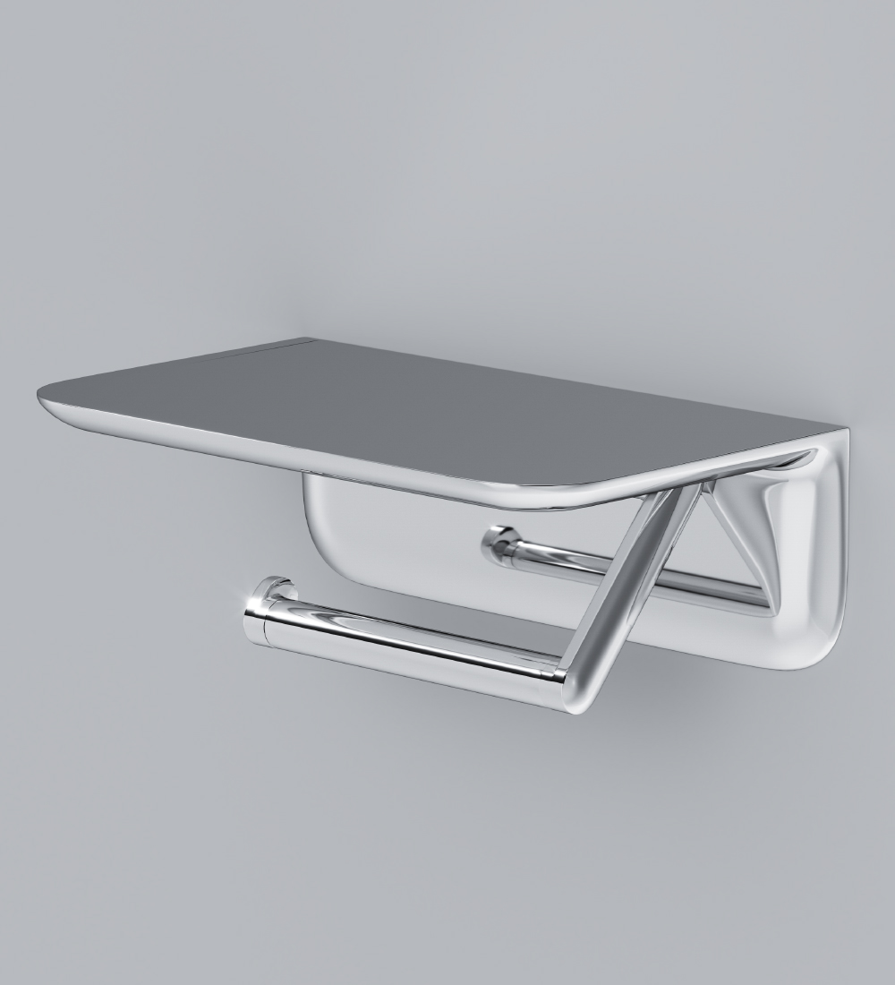 A30341500 Держатель для туалетной бумаги с полкой хром шт AM.PM Sensation - Вид №1