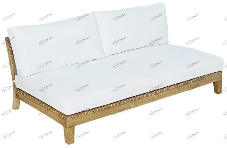 cbdesign Двойной центральный модуль для модульного дивана из тика Vienna Tj 386