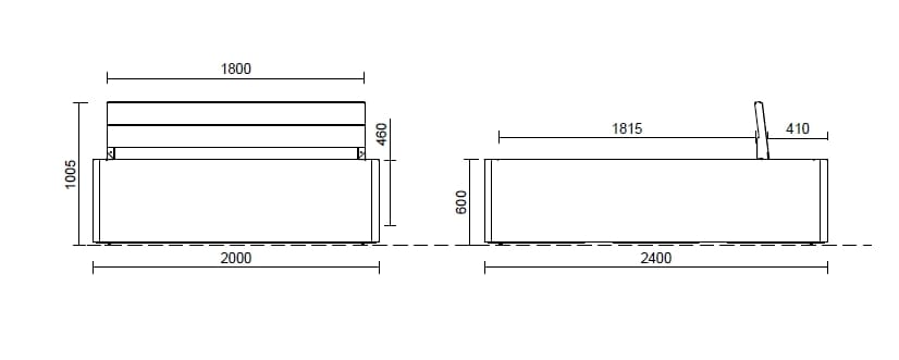 Стальная скамейка со встроенным плантатором Studio Città Lets-Park ARCH-00037121 - Вид №6