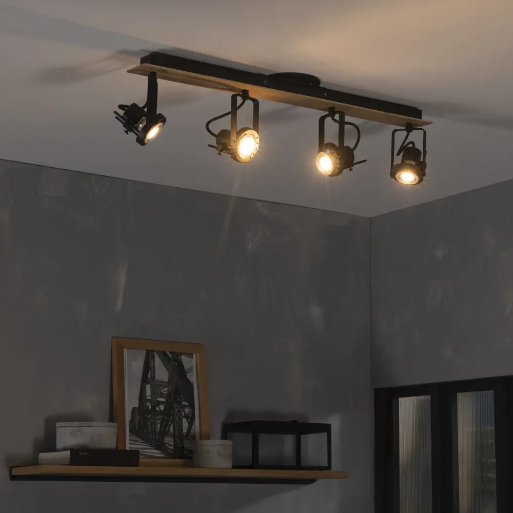 INSPIRE Technic - регулируемый потолочный спот на 4 лампы GU10 в стиле лофт 83618152 STLM-1431585 - Вид №1