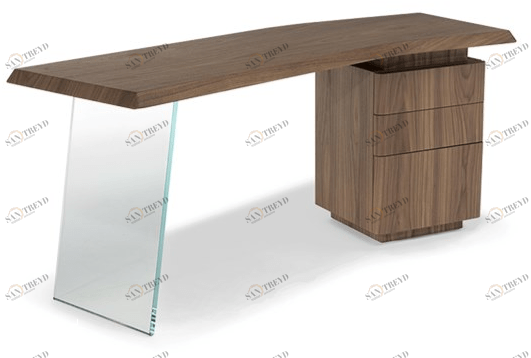 Natuzzi Стол из орехового дерева с ящиками Phantom sun-id-1352714