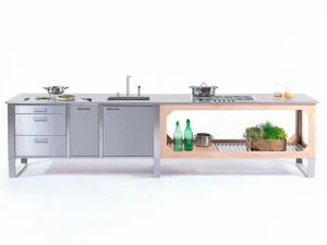 Lgtek Внутренняя и открытая кухня из стали и дерева Window