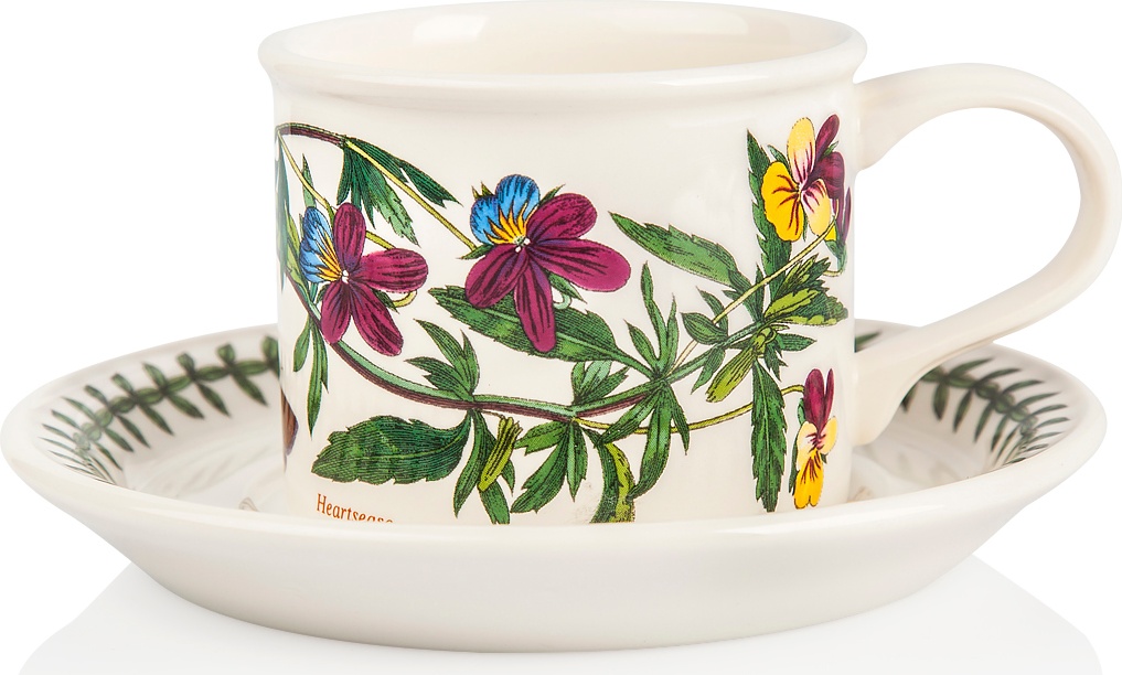 10573833 Portmeirion Чашка чайная с блюдцем Portmeirion Ботанический сад.Фиалка трехцветная 200мл, фарфор Фарфор 