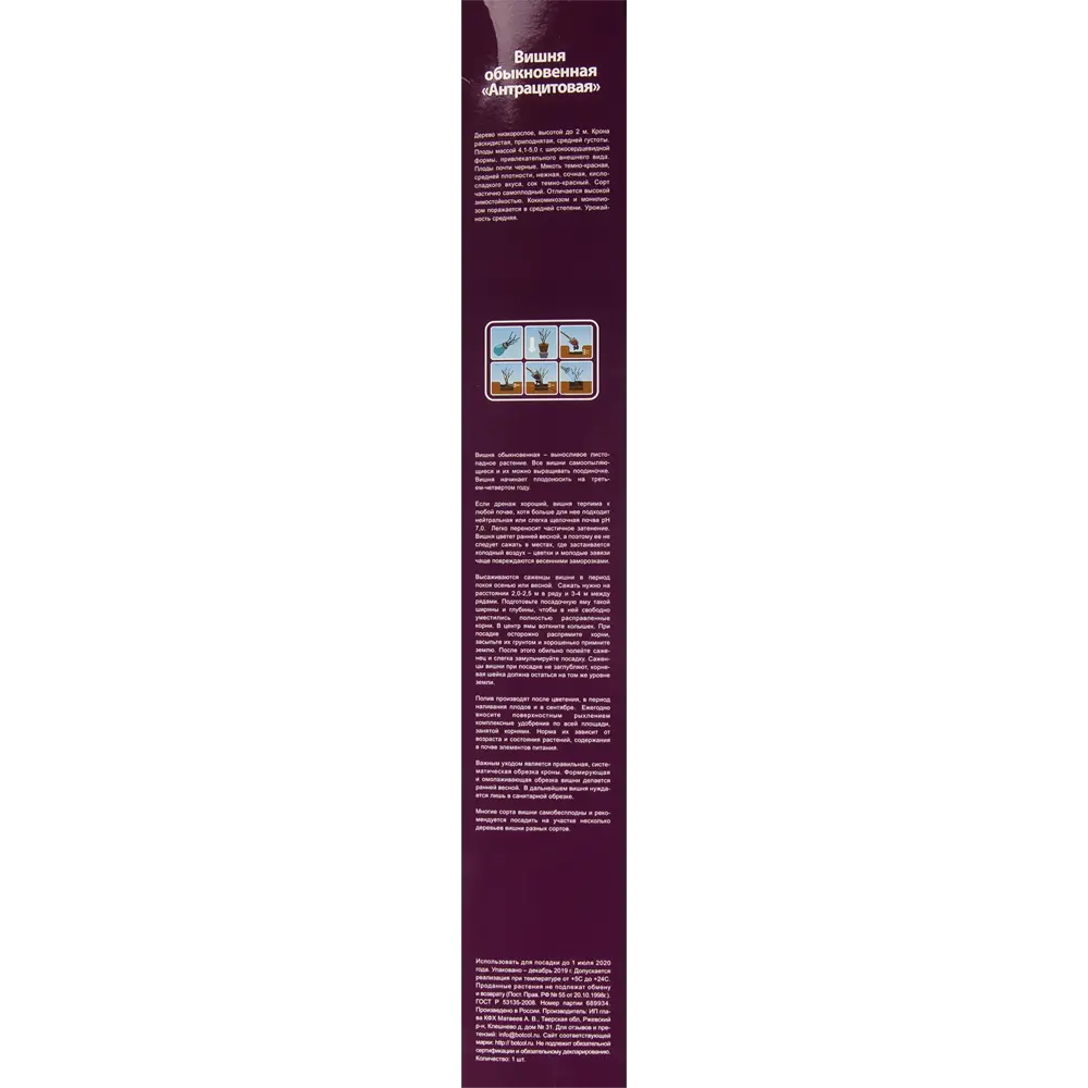 Вишня Антрацитовая в тубе 82539555 STLM-2195153 BOTANIC COLLECTION  - Вид №2