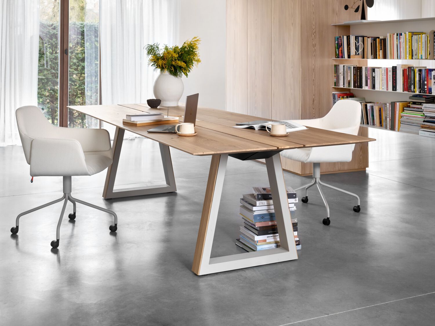 Деревянный прямоугольный стол для совещаний с системой люверсов Mobitec JAVARI T0314 ARCH-00047136 - Вид №7