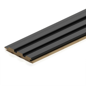 Панель Стеновая Реечная МДФ Stella Beats De Luxe Black Lead 2700x119x16 (4шт.упак.)