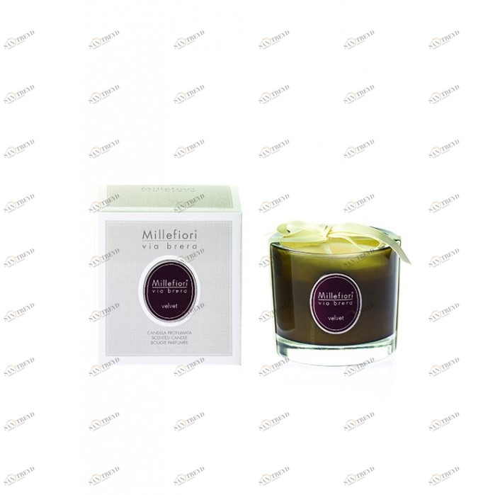 Ароматическая свеча 180гр "Вельвет" Velvet MILLEFIORI MILANO МУСКУС 267450 Бежевый 