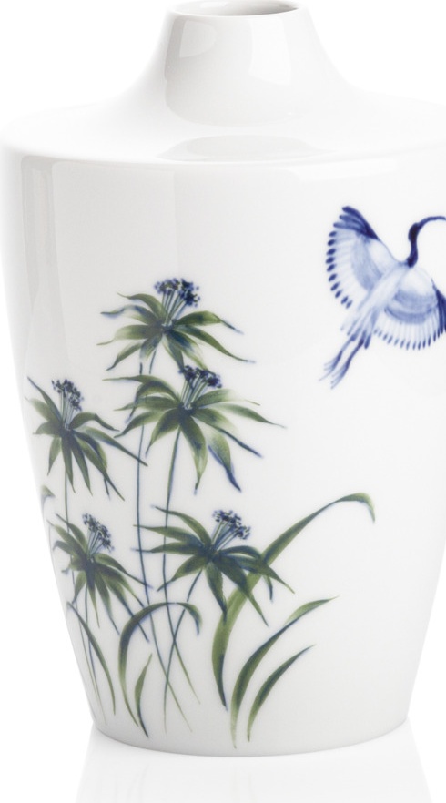 10638002 Meissen Ваза Meissen "Синяя и зеленая трава, синий ибис" 11см Фарфор 