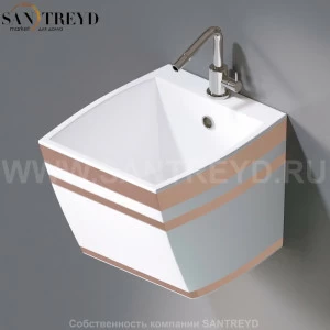 L253.467R Подвесная раковина настенная овальная A. e T. Italia SQUARE белая