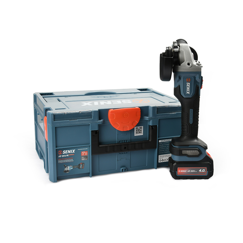 Углошлифовальная машина (УШМ) SENIX PAX2125-M2-EUSET 20 Volt Max X2 9070119 STDN-0096143 - Вид №8