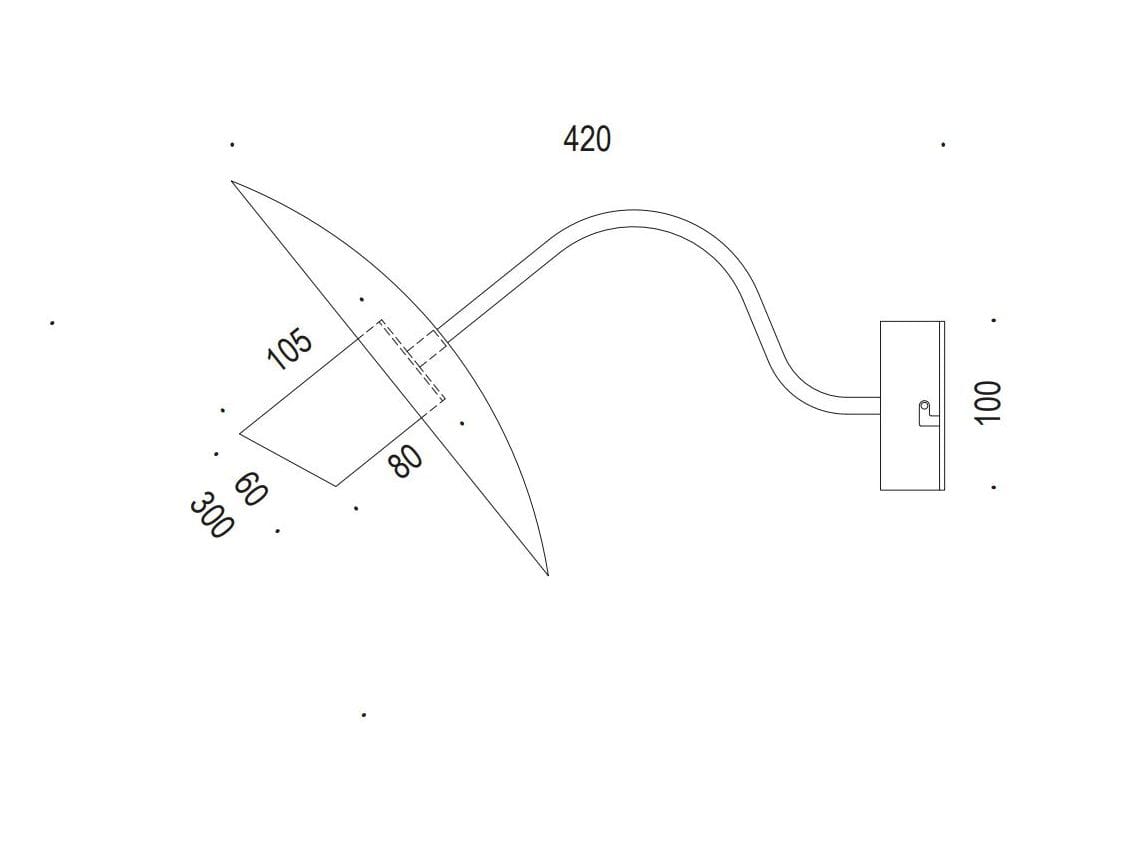 Латунная светодиодная наружная настенная лампа Renzo Serafini блюдце ARCH-00069303 - Вид №4