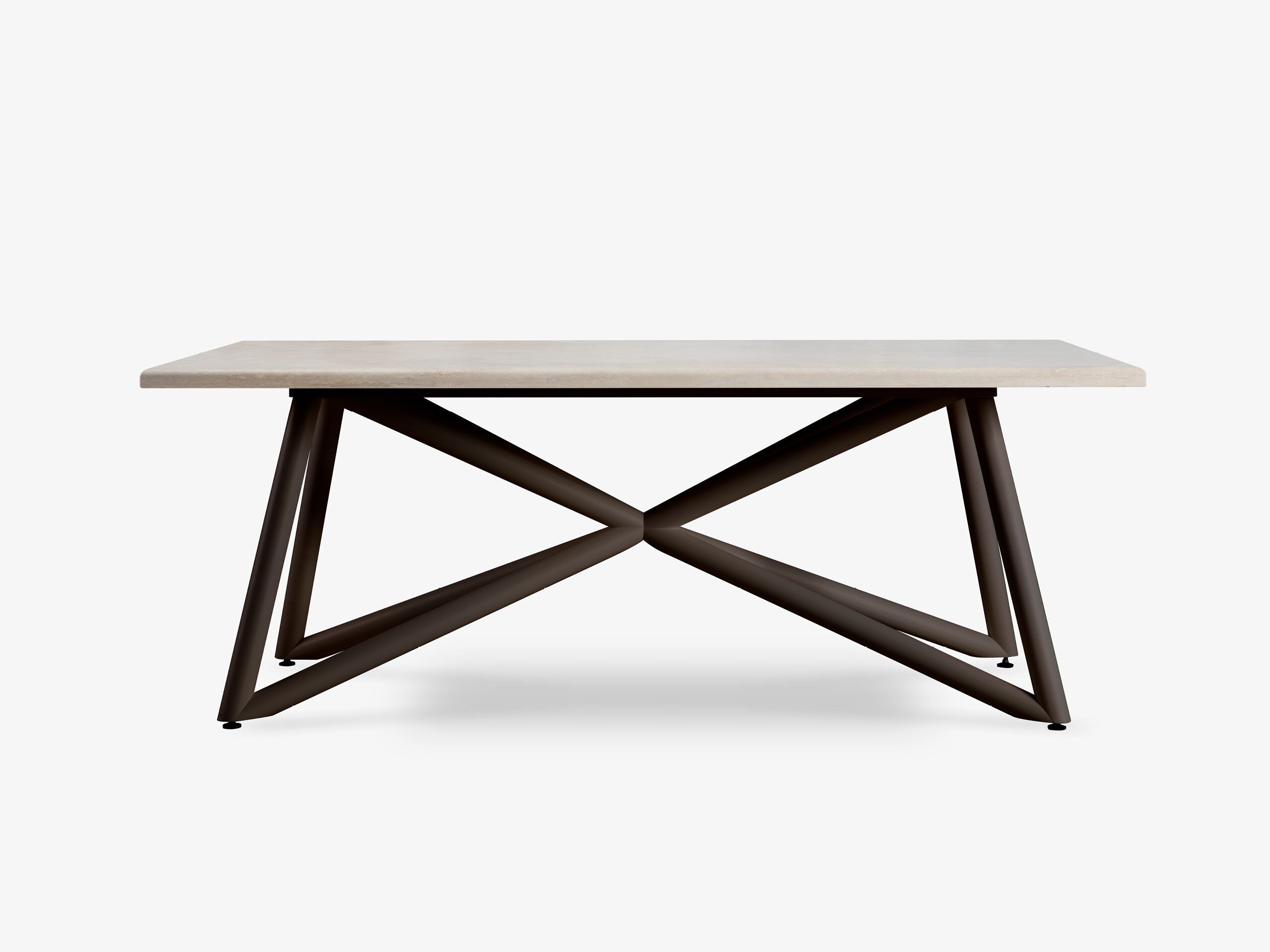 Травертин прямоугольный садовый стол VELTHA® искусство ARCH-00030760