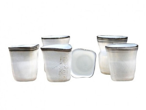 Набор из шести стаканов из муранского стекла ручной работы