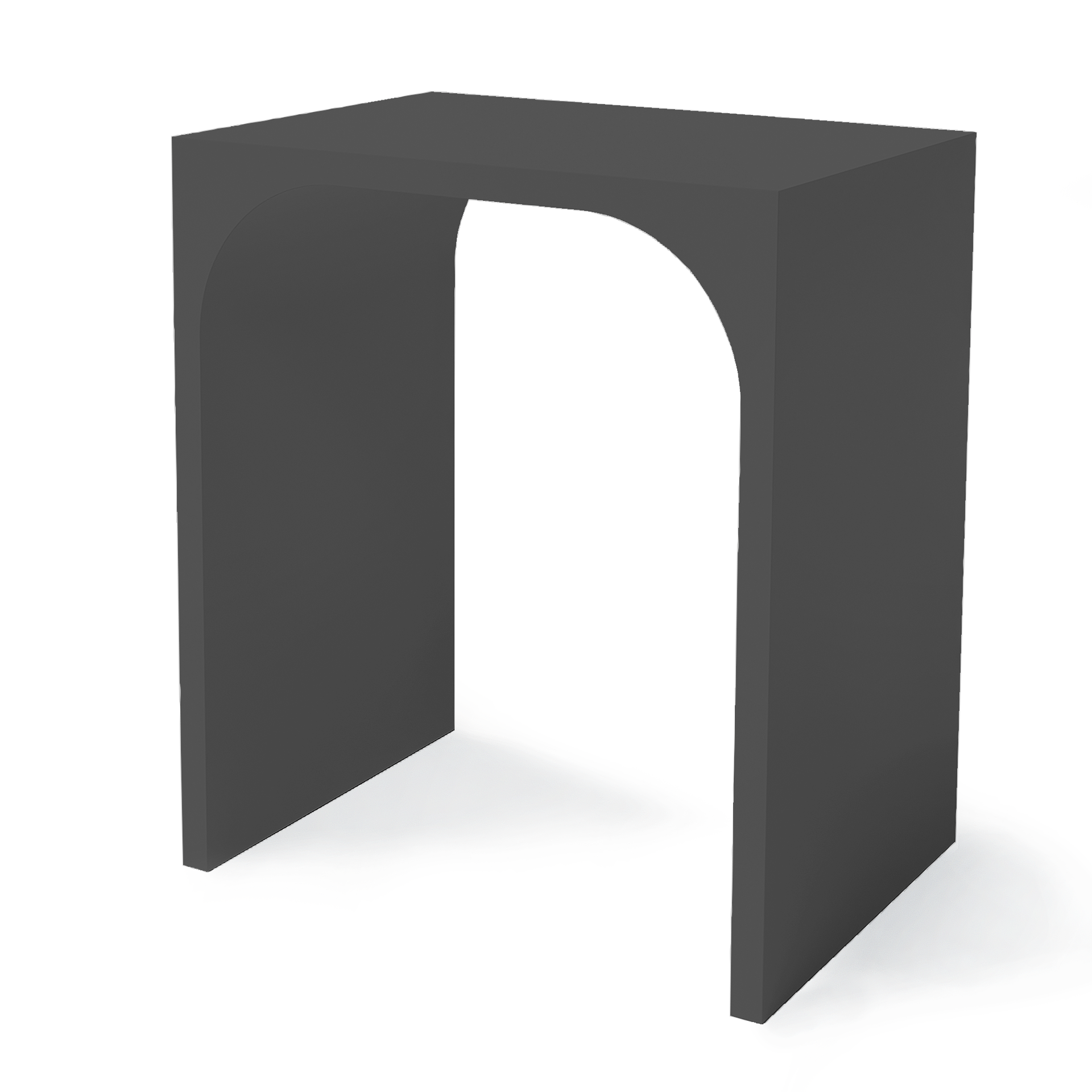 BEMN55A 3SC Табурет из матовой черной твердой поверхности Moderno Treesseci 3SC