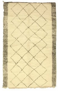 AFOLKI Прямоугольный шерстяной коврик с геометрическими мотивами Beni ourain Taa1073be