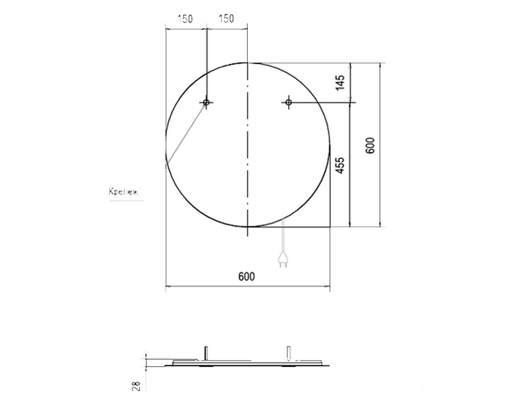 zkJUL.60 Зеркало Velvex Julia Santreyd - Вид №1