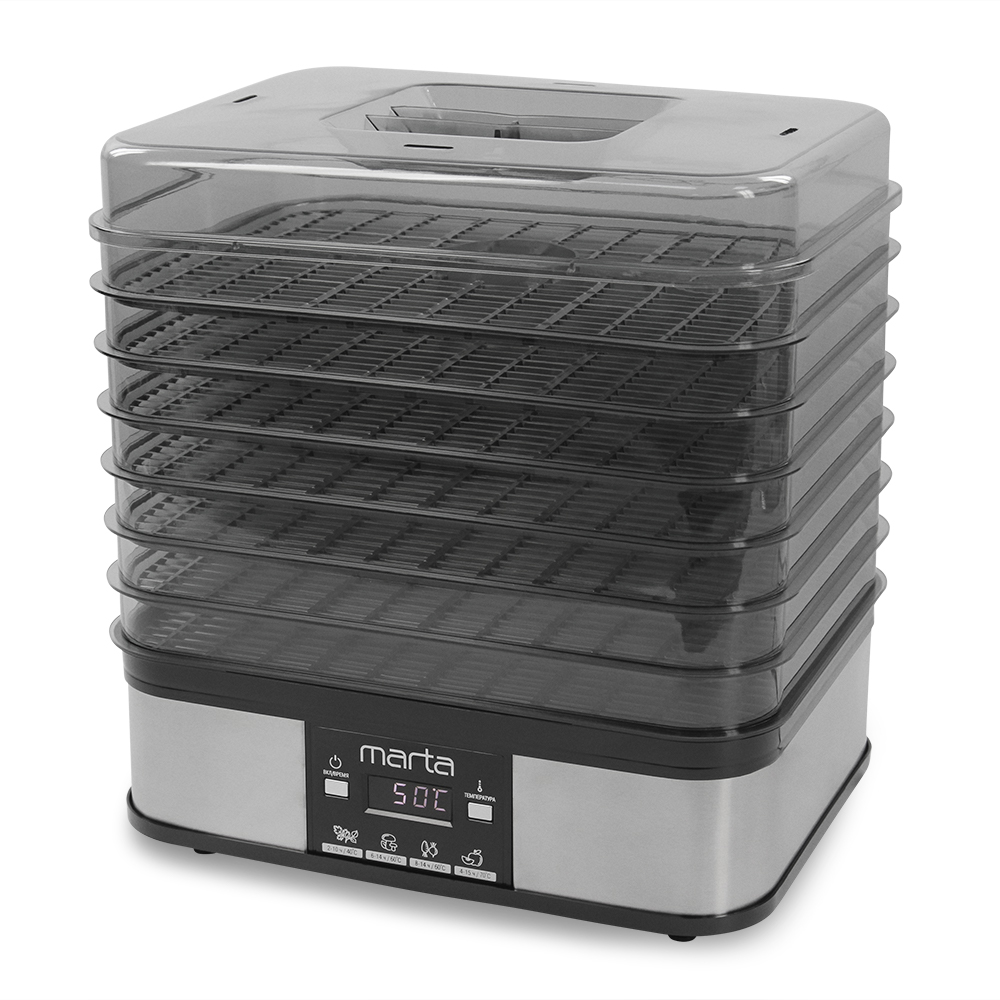 9908478 Сушилка для овощей и фруктов MARTA MT-FD1887B серебристый STDN-0071983 - Вид №2