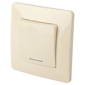 Выключатель встраиваемый Systeme Electric Blanca 1 клавиша с подсветкой цвет бежевый 84502350 STLM-2136039