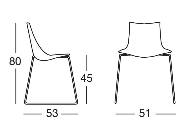 Штабелируемый стул для саней из инженерного пластика S-CAB Zebra Tecnopolimer ARCH-00055224 - Вид №2
