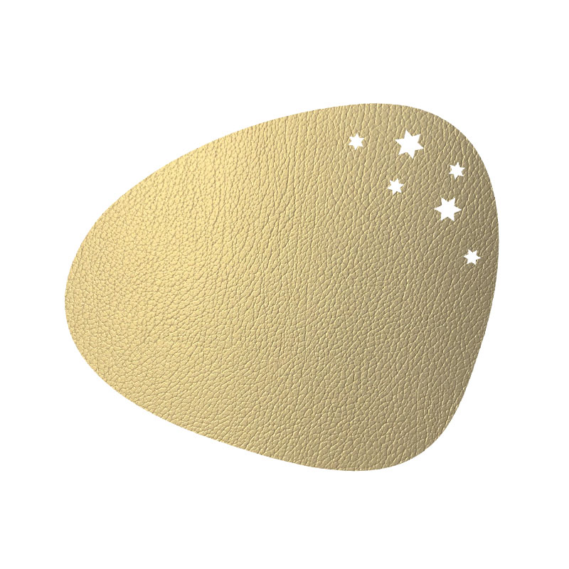 990137 HIPPO gold подстановочная салфетка фигурная со звездами 37x44 см, толщина 1,6 мм;LIND DNA 