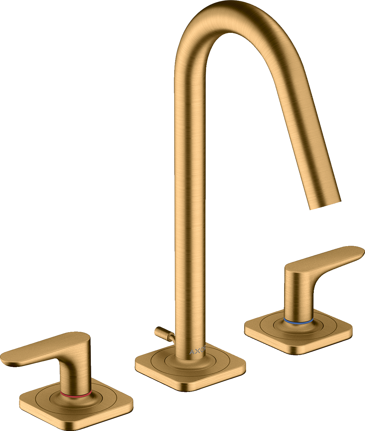 34133950 Смеситель для раковины 160 на 3 отверстия с рычажными ручками, накладками и сливным гарнитуром AXOR CITTERIO M