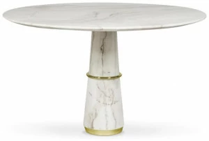 BRABBU Круглый обеденный стол из мрамора Agra