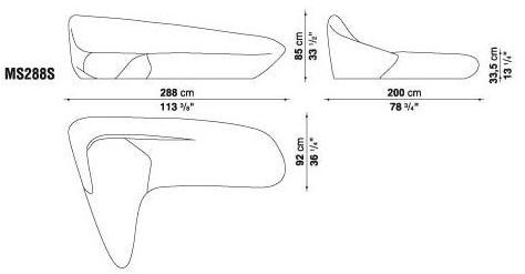 B&B Italia Изогнутый диван с подставкой для ног Moon system sun-id-1391334 - Вид №12