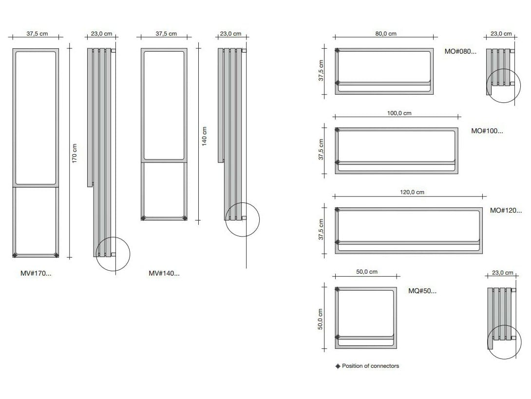 Настенный горизонтальный полотенцесушитель Tubes Elements ARCH-00043071 - Вид №4