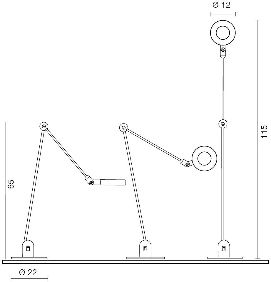 Martinelli Luce Настольная светодиодная лампа из алюминия с гибким кронштейном L'amica 736/l/ - Вид №13