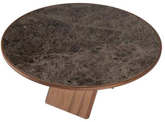 Tonin Casa Круглый стол из ореха и столешница из керамогранита Still sun-id-1377539 - Вид №2