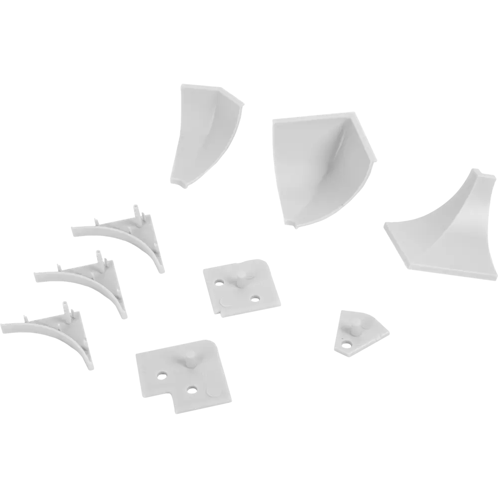 Santreyd Заглушки для плинтуса серые ПВХ 6 шт - аккуратные углы без зазоров 88282078 STLM-0077219