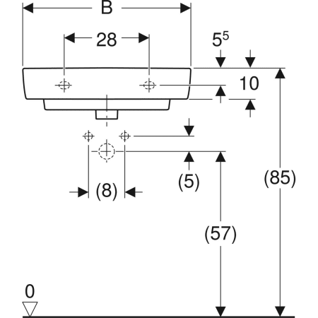 500.928.00.1 Раковина Geberit Renova Compact Geberit  - Вид №3