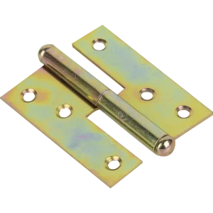 Шарнир левый Alberts 65x1.8x80 мм сталь цвет жёлтый