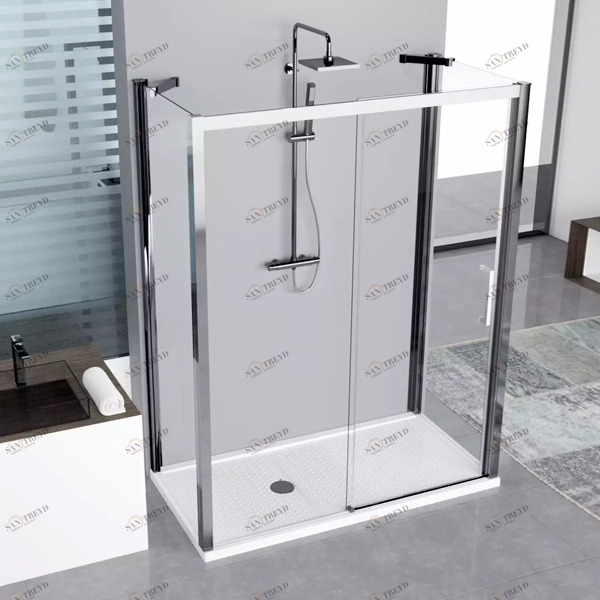 Душевой уголок 130x80 KUADRA 2P+F+F Novellini KUADRA KUAD2P120S1KKUADF781KKUADF781KKUAD2P120D1KKUADF781KKUADF781K