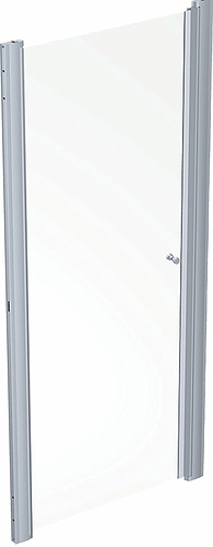 500.982.00.5 Распашная дверь IDO Showerama 10-0, IDO Showerama 10-0, матовый профиль / прозрачное стекло, 1100 мм  - Вид №2