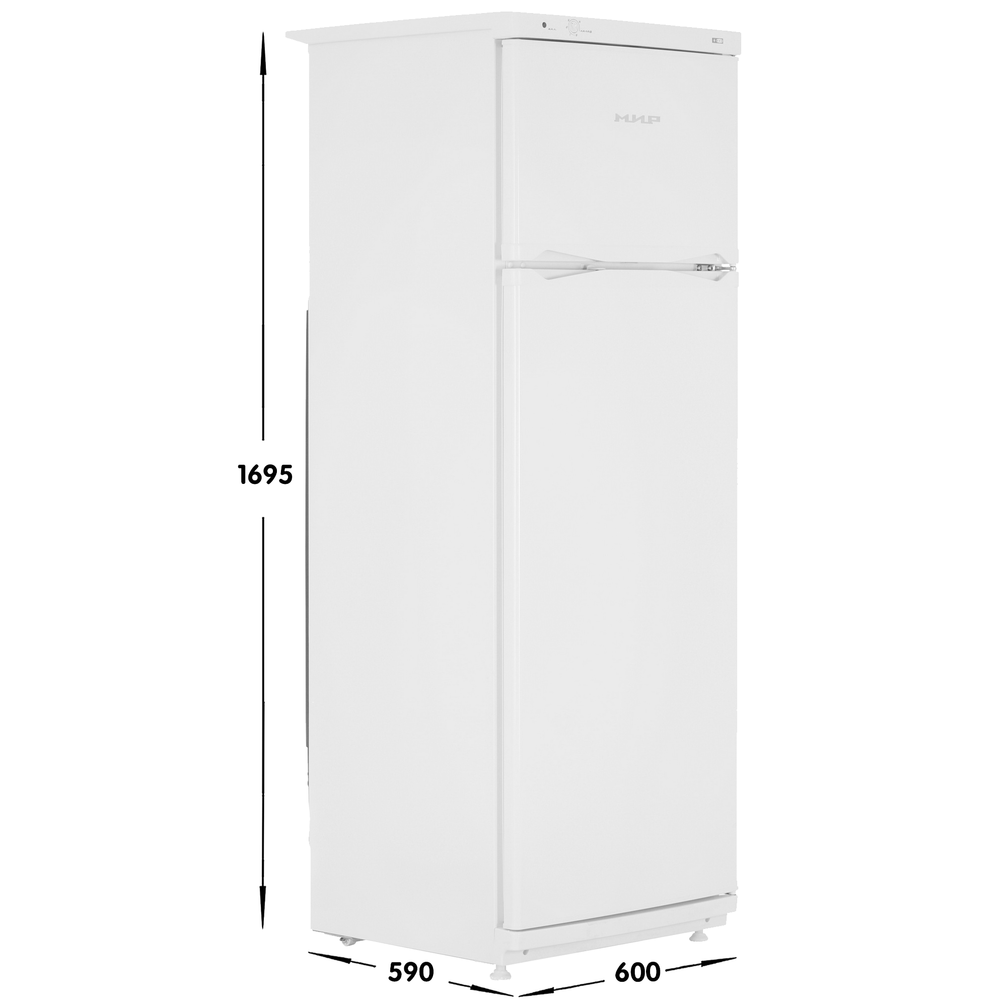 9163260 Холодильник с морозильником   Pozis Мир-ДХ-120 белый STDN-0051756 - Вид №6