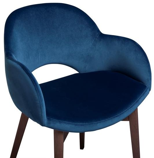 Tonin Casa Стул с бархатными подлокотниками и деревянной основой Beetle sun-id-1496019 - Вид №4