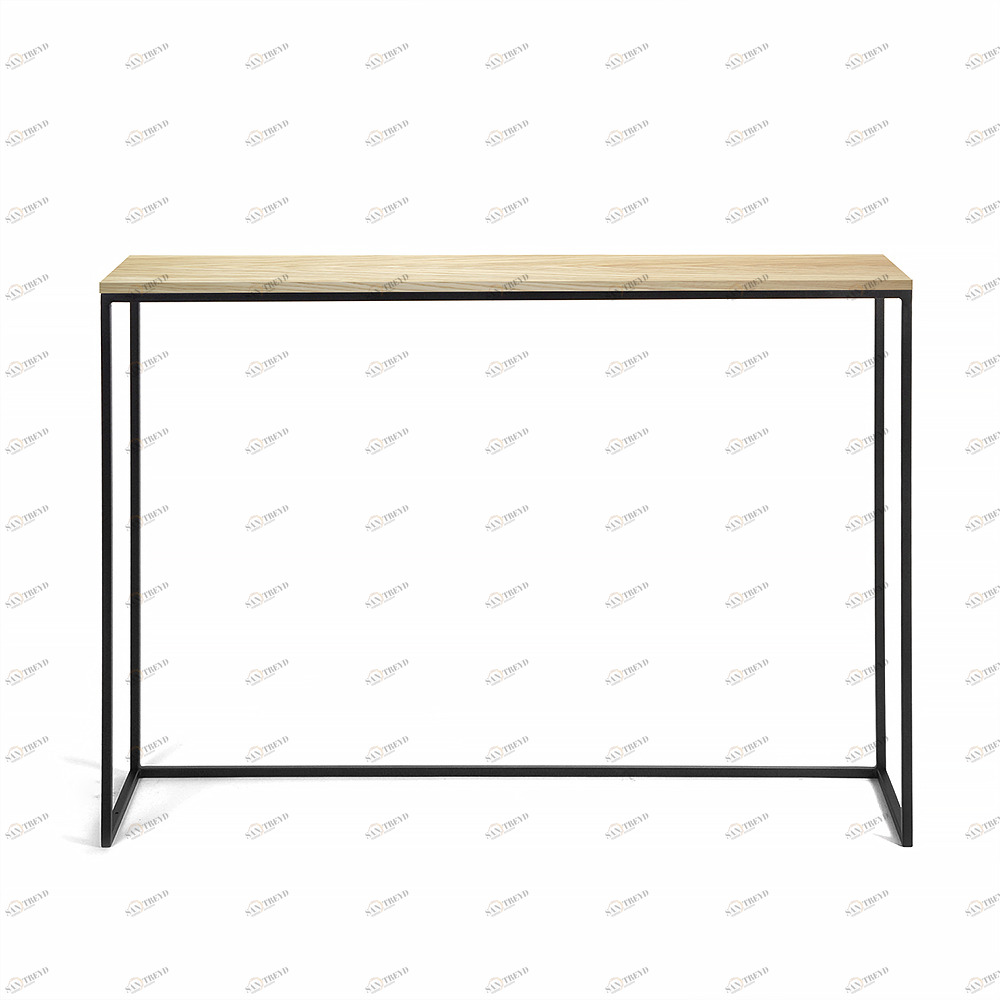 Консоль деревянная, светлый дуб с металлическими ножками Wilson 2 INTELLIGENT DESIGN  261026 Бежевый;черный 