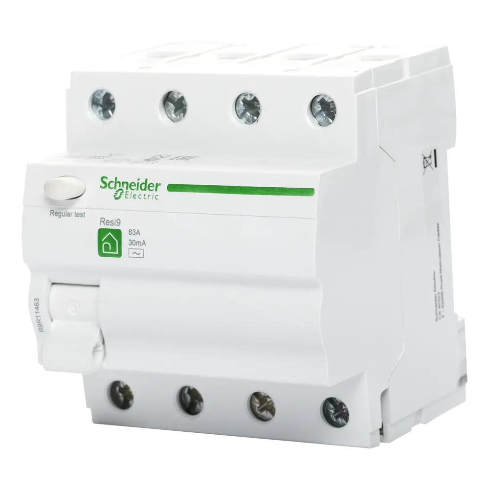 УЗО Schneider Electric Resi9 4P N 63 A 30 мА 6 кА АC R9R11463 16616301 STLM-2111962 
