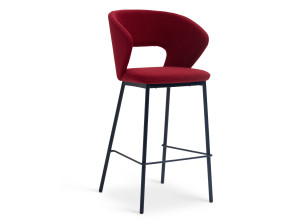 Высокий стул с тканевой подкладкой со спинкой