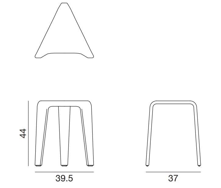 Низкий дубовый стул Arper ARCH-00086084 - Вид №5