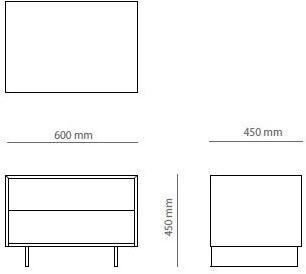 PRADDY Прямоугольная прикроватная тумбочка из лакированной древесины Mood Ml066|ml048 Ml066~ml048 - Вид №3