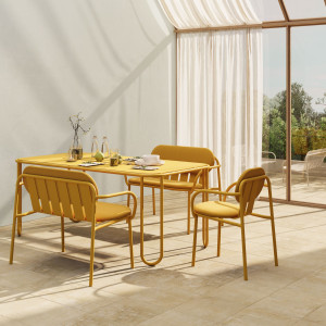 2-местный алюминиевый и тканевый садовый диван