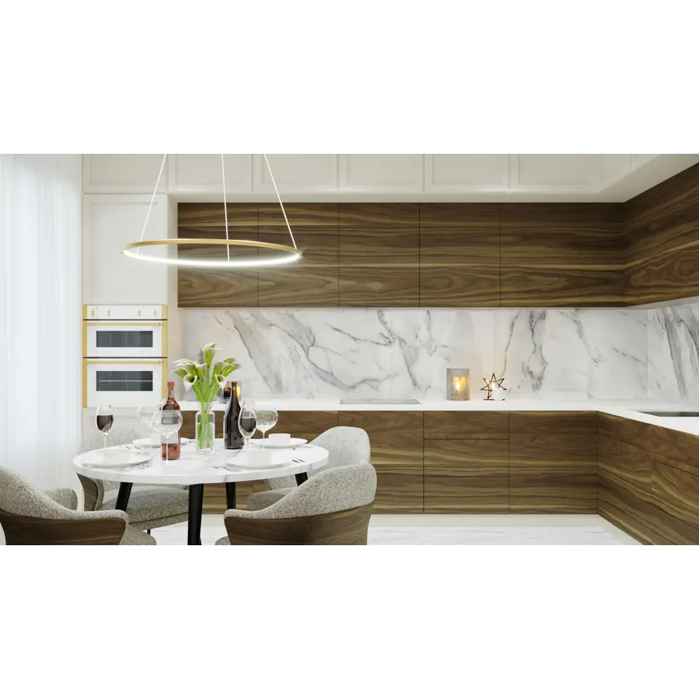 Стеновая панель Calacatta Shaded 240x0.4x60 см АКП цвет белый 89199603 STLM-2118729 ALUMOART  - Вид №4