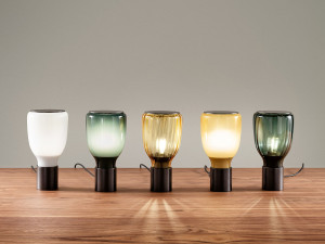 Настольная лампа из дутого стекла