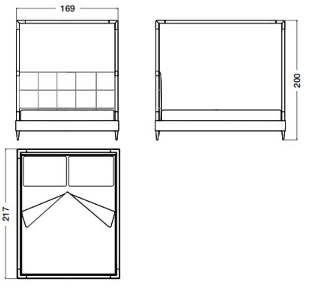 Кожаная и деревянная кровать с балдахином CPRN HOMOOD Blue Moon ARCH-00111313 - Вид №2