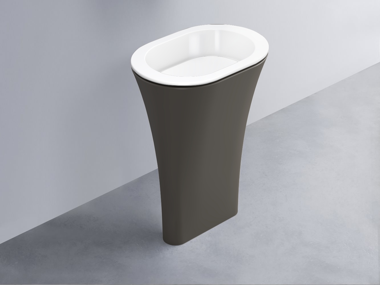 AMLA65-BL+AMPILO-BL+AMCOLO-FN Раковина Amedeo Ovale отдельностоящая cielo Enjoy + Amedeo Ceramica Cielo