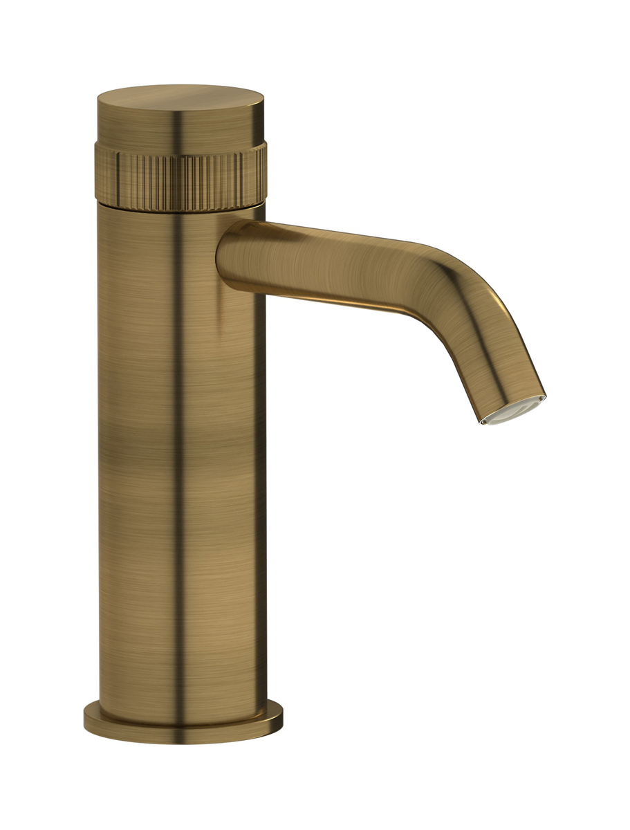 Монорычажный прогрессивный смеситель на раковину в комплекте с донным клапаном. WE ARE IB rx200mb Modern Bronze Reflex