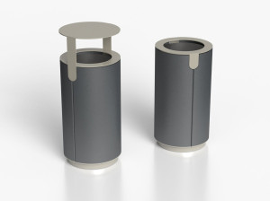 Наружные оцинкованные стальные стойки для мусора